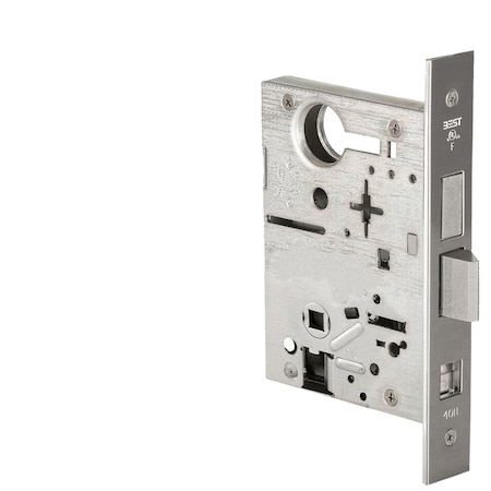 Grade 1 Double Cylinder Storeroom Lock With Deadbolt, Lockbody Only, Chrome Finish, Reversible